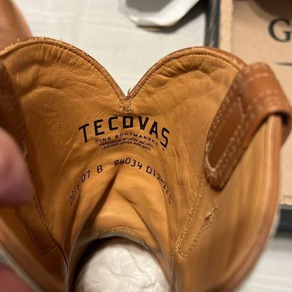 Tecovas Brown and Cream Ankle Boots - Picture 5 of 9